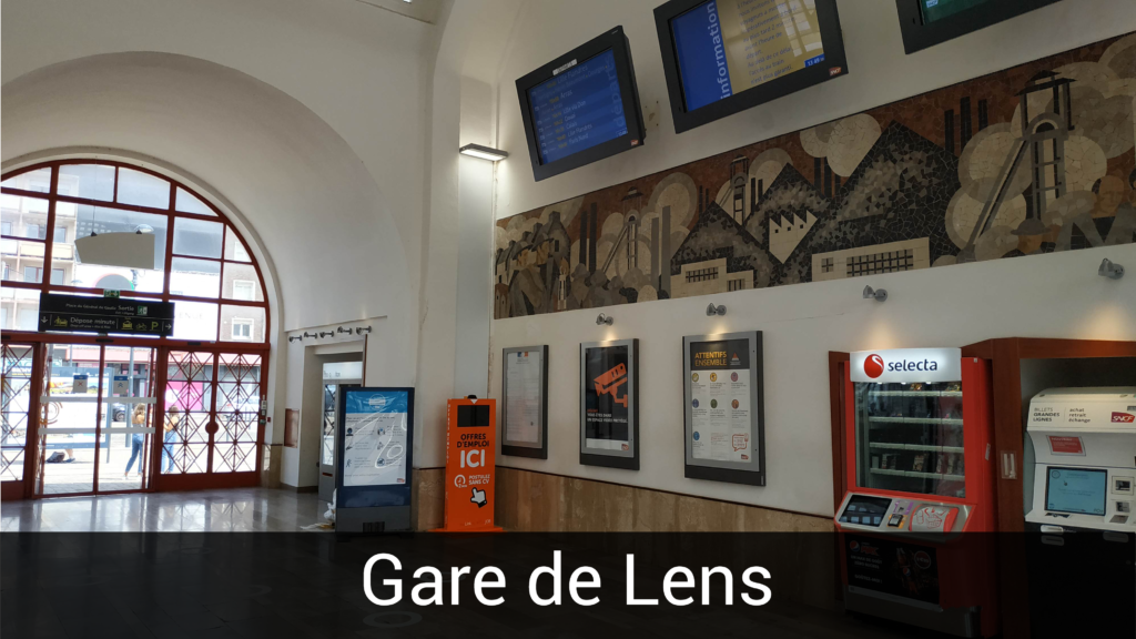Borne en gare SNCF de Lens